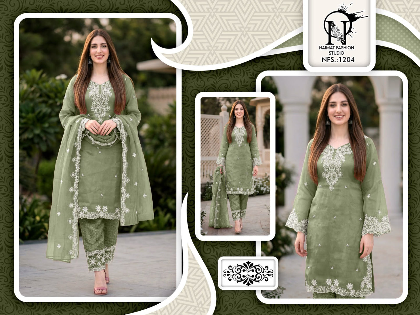 Nfs 1204 Colors Naimat Fashion Studio Pakistani Readymade Suits Wholesaler