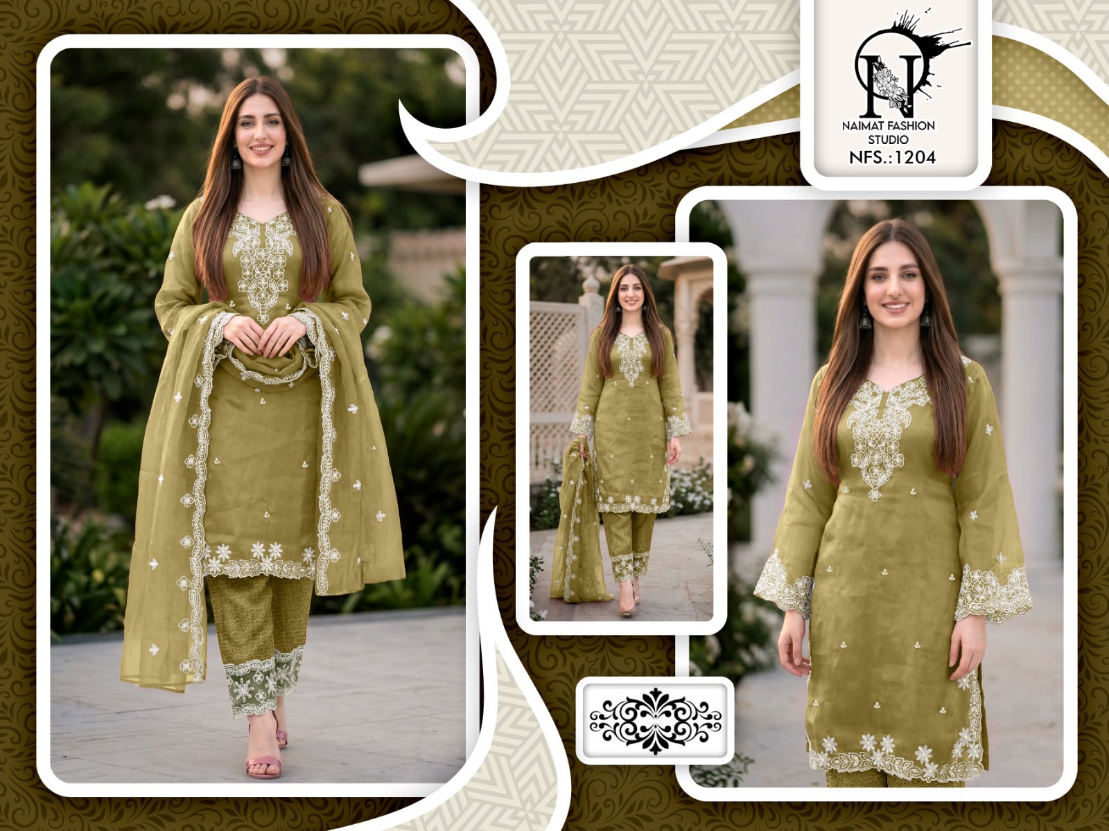 Nfs 1204 Colors Naimat Fashion Studio Pakistani Readymade Suits Wholesaler