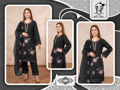 Nfs 1206 Naimat Fashion Studio Cotton Pakistani Readymade Suits Wholesale