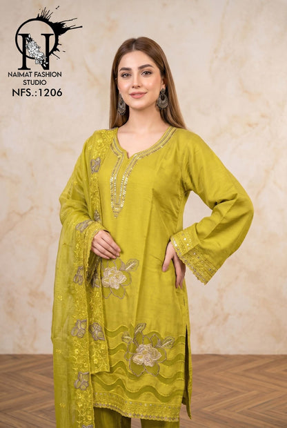 Nfs 1206 Naimat Fashion Studio Cotton Pakistani Readymade Suits Wholesale