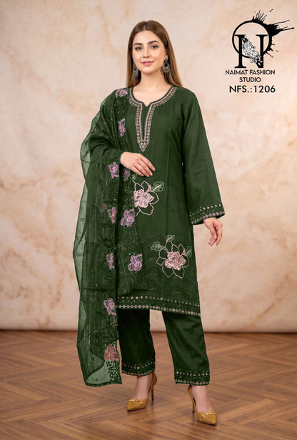 Nfs 1206 Naimat Fashion Studio Cotton Pakistani Readymade Suits Wholesale