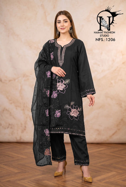 Nfs 1206 Naimat Fashion Studio Cotton Pakistani Readymade Suits Wholesale