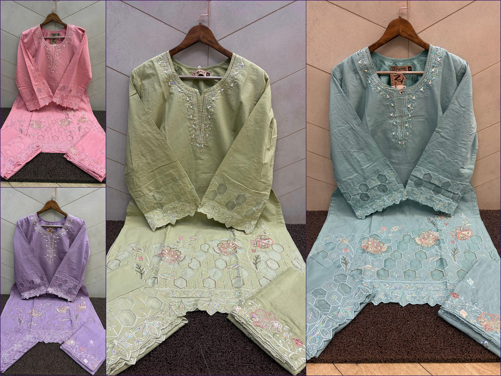 Nfs 1209 Naimat Fashion Studio Cambric Cotton Pakistani Readymade Suits Manufacturer