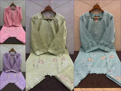 Nfs 1209 Naimat Fashion Studio Cambric Cotton Pakistani Readymade Suits Manufacturer
