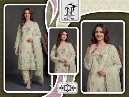 Nfs 1210 Naimat Fashion Studio Cambric Cotton Pakistani Readymade Suits Supplier