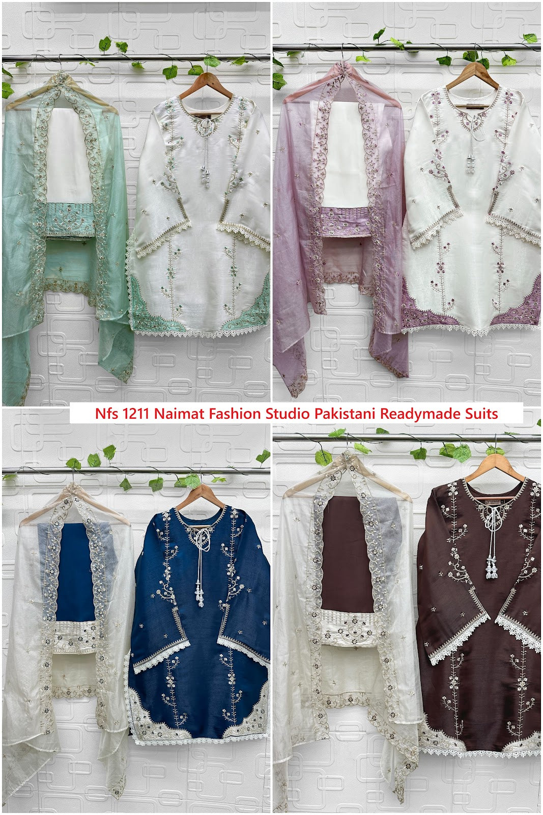 Nfs 1211 Naimat Fashion Studio Roman Pakistani Readymade Suits Wholesale Price