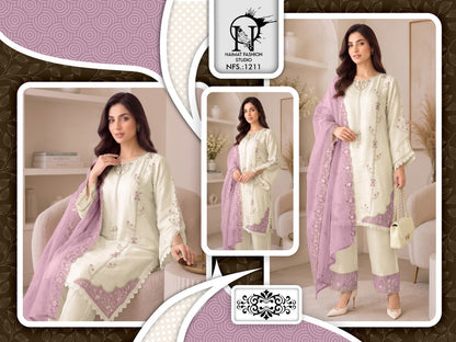 Nfs 1211 Naimat Fashion Studio Roman Pakistani Readymade Suits Wholesale Price