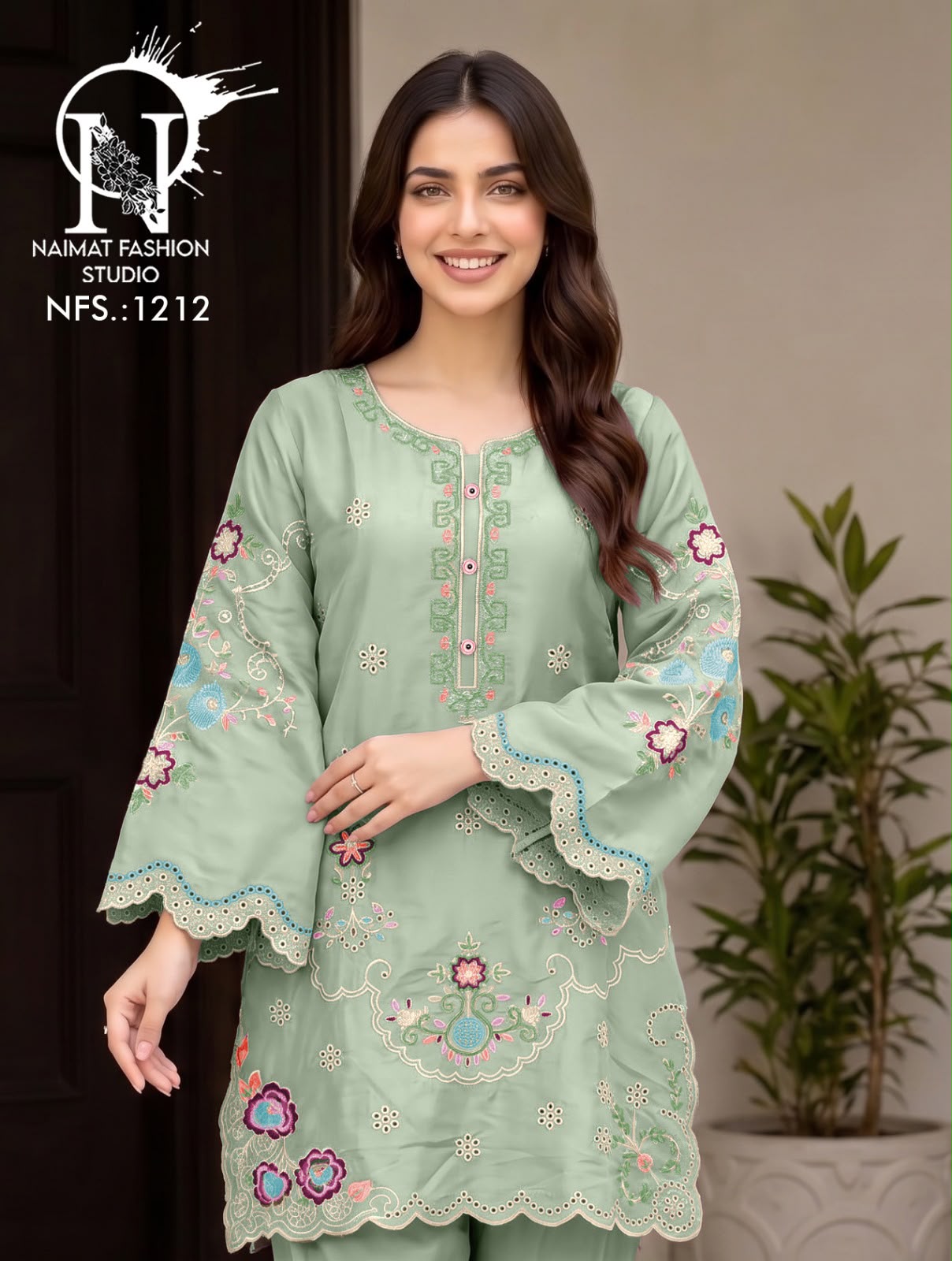 Nfs 1212 Naimat Fashion Studio Roman Pakistani Readymade Suits Exporter