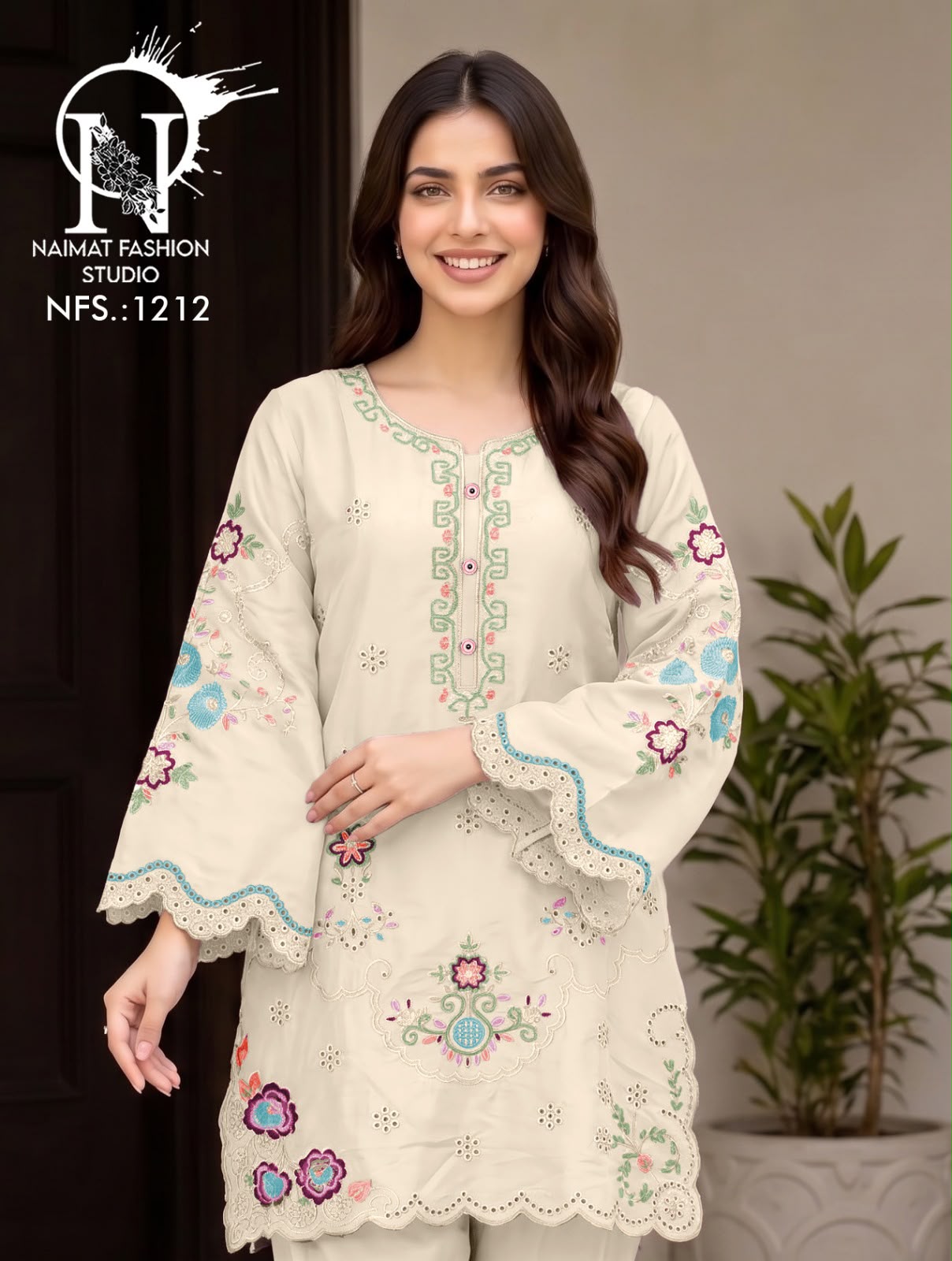 Nfs 1212 Naimat Fashion Studio Roman Pakistani Readymade Suits Exporter