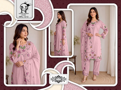 Nfs 1213 Naimat Fashion Studio Cambric Cotton Pakistani Readymade Suits Wholesale Price