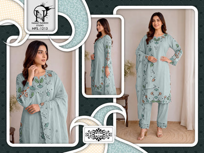 Nfs 1213 Naimat Fashion Studio Cambric Cotton Pakistani Readymade Suits Wholesale Price