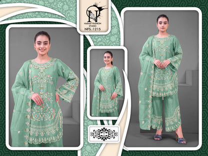 Nfs 1215 Naimat Fashion Studio Chiffon Pakistani Readymade Suits Wholesale