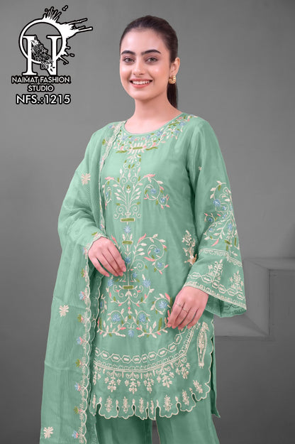 Nfs 1215 Naimat Fashion Studio Chiffon Pakistani Readymade Suits Wholesale
