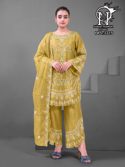 Nfs 1215 Naimat Fashion Studio Chiffon Pakistani Readymade Suits Wholesale