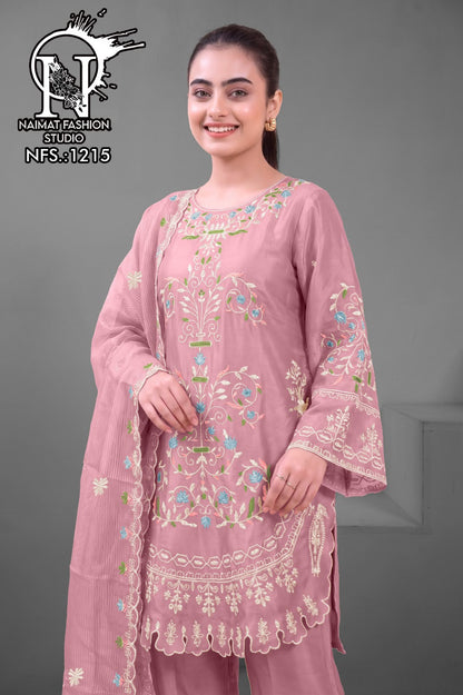 Nfs 1215 Naimat Fashion Studio Chiffon Pakistani Readymade Suits Wholesale