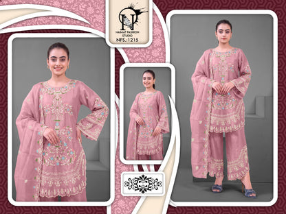 Nfs 1215 Naimat Fashion Studio Chiffon Pakistani Readymade Suits Wholesale
