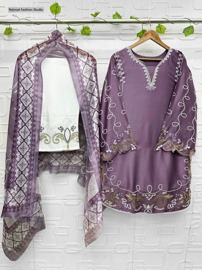 Nfs 1217 Gajji Naimat Fashion Studio Satin Pakistani Readymade Suits Manufacturer India
