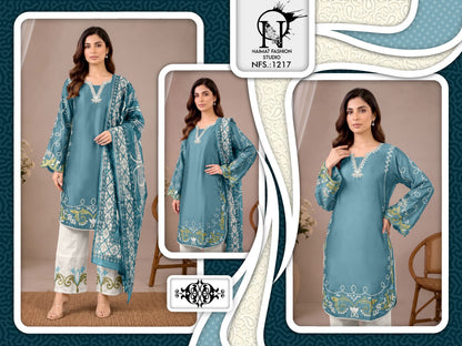 Nfs 1217 Gajji Naimat Fashion Studio Satin Pakistani Readymade Suits Manufacturer India