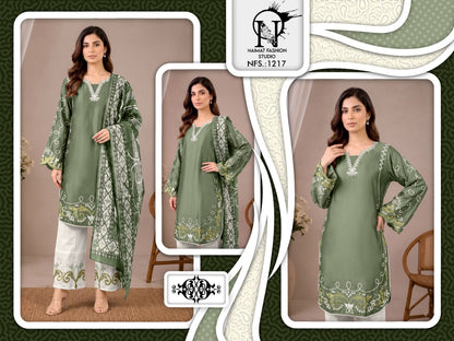Nfs 1217 Gajji Naimat Fashion Studio Satin Pakistani Readymade Suits Manufacturer India
