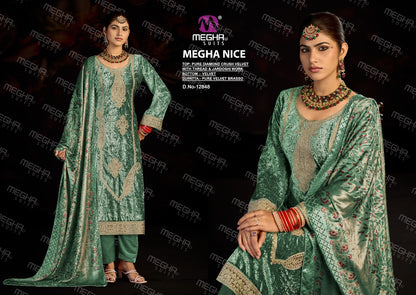 Nice Megha Crush Velvet Suits Wholesaler