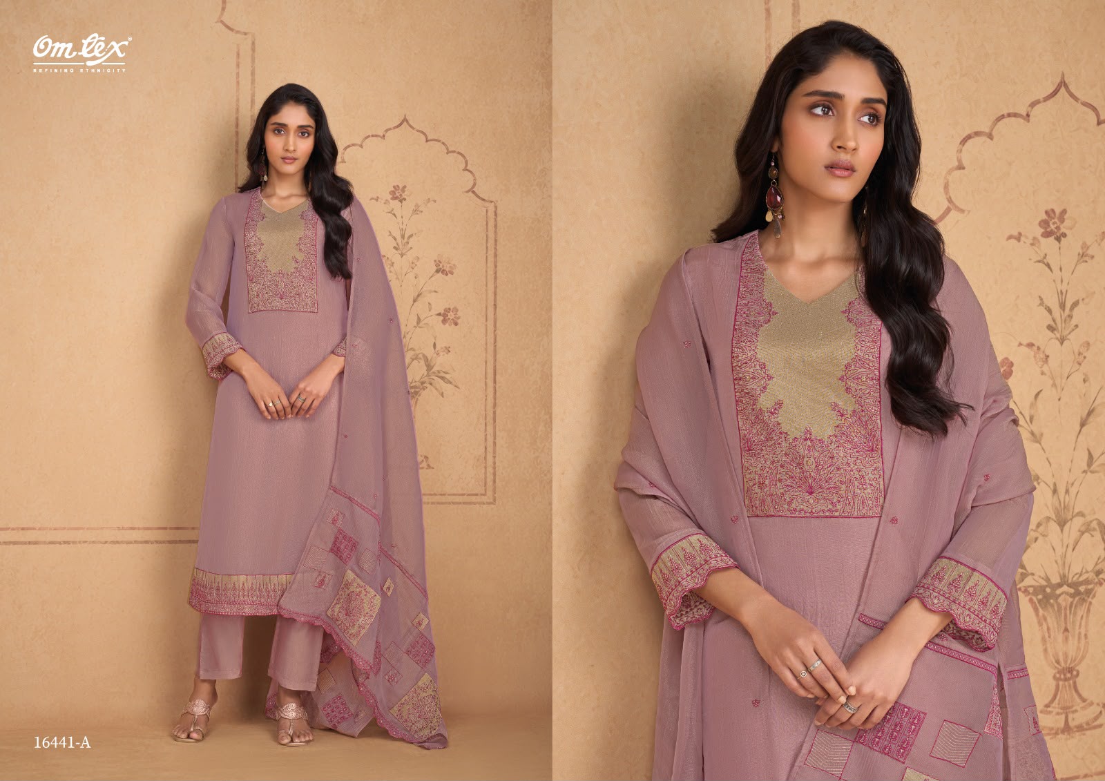 Nicole Omtex Silk Tissue Pant Style Suits Exporter Gujarat
