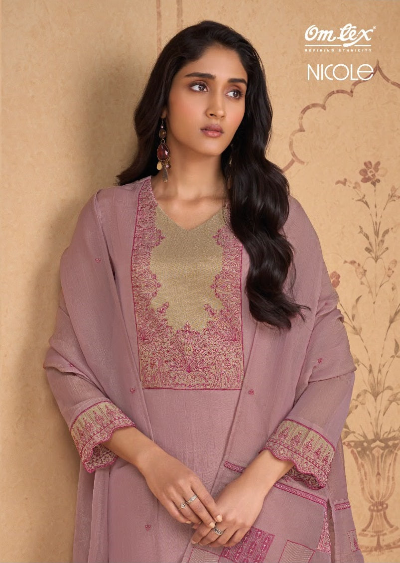 Nicole Omtex Silk Tissue Pant Style Suits Exporter Gujarat