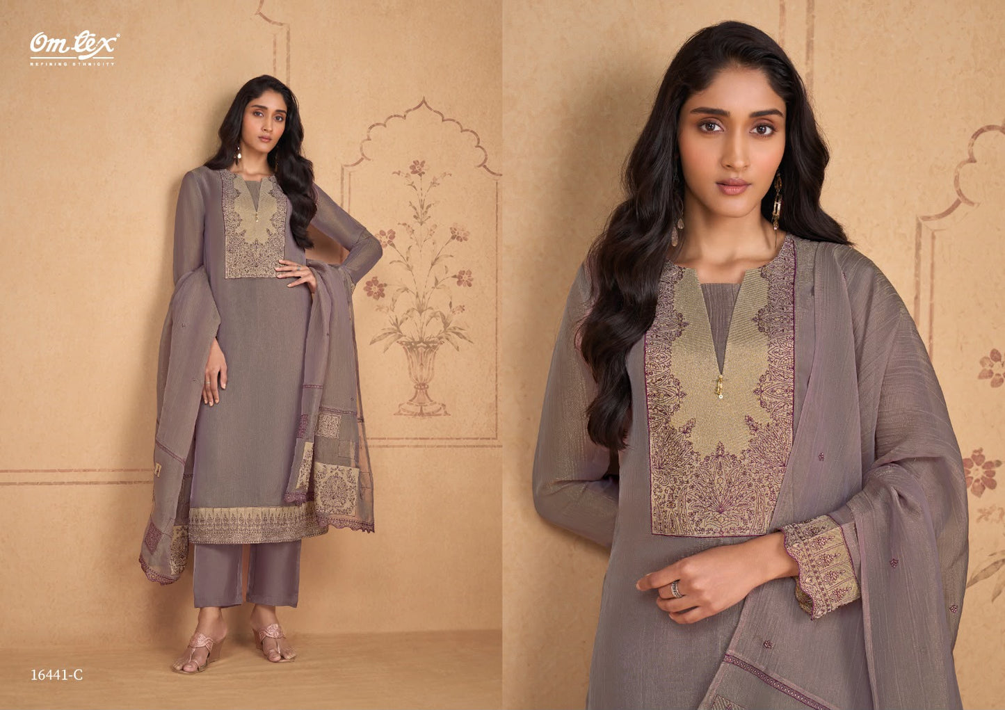 Nicole Omtex Silk Tissue Pant Style Suits Exporter Gujarat