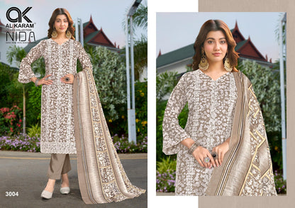 Nida Al Karam Pure Cotton Karachi Salwar Suits Manufacturer India