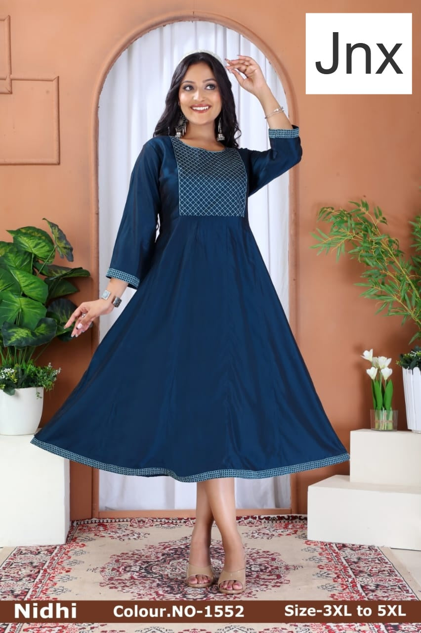 Nidhi 050126 Jnx Anarkali Kurtis Supplier