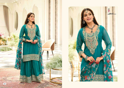 Nidhi Eba Lifestyle Organza Pakistani Readymade Suits Supplier