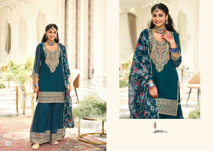 Nidhi Eba Lifestyle Organza Pakistani Readymade Suits Supplier