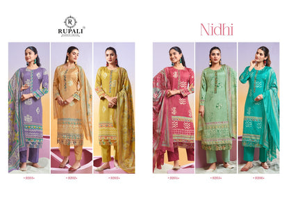 Nidhi Rupali Muslin Pant Style Suits Supplier Gujarat