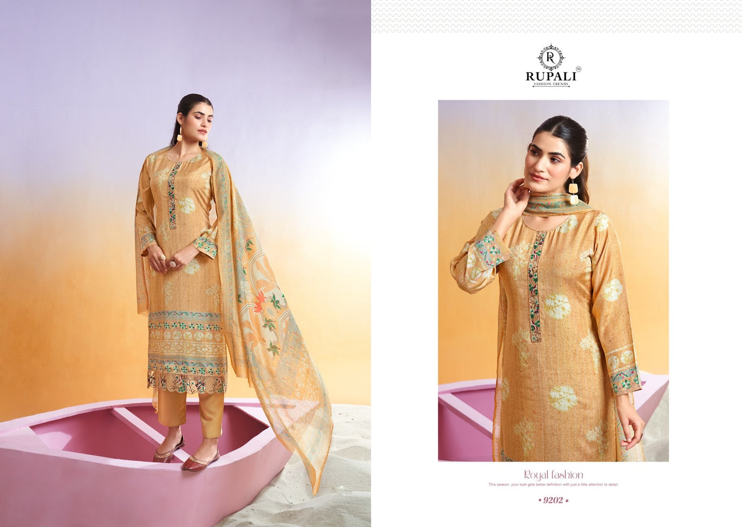 Nidhi Rupali Muslin Pant Style Suits Supplier Gujarat