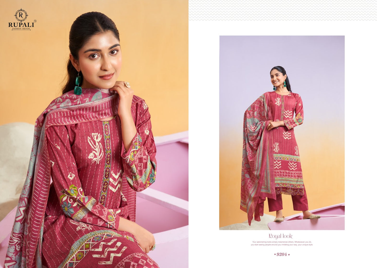 Nidhi Rupali Muslin Pant Style Suits Supplier Gujarat