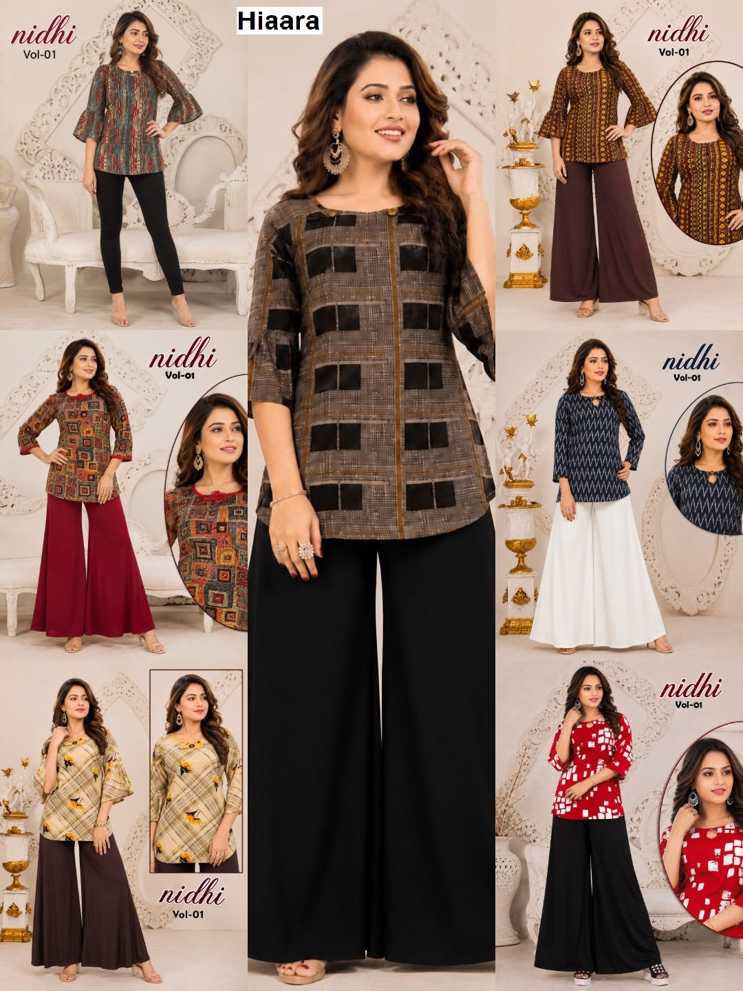 Nidhi Vol 1 Hiaara Rayon 14Kg Short Kurtis Exporter