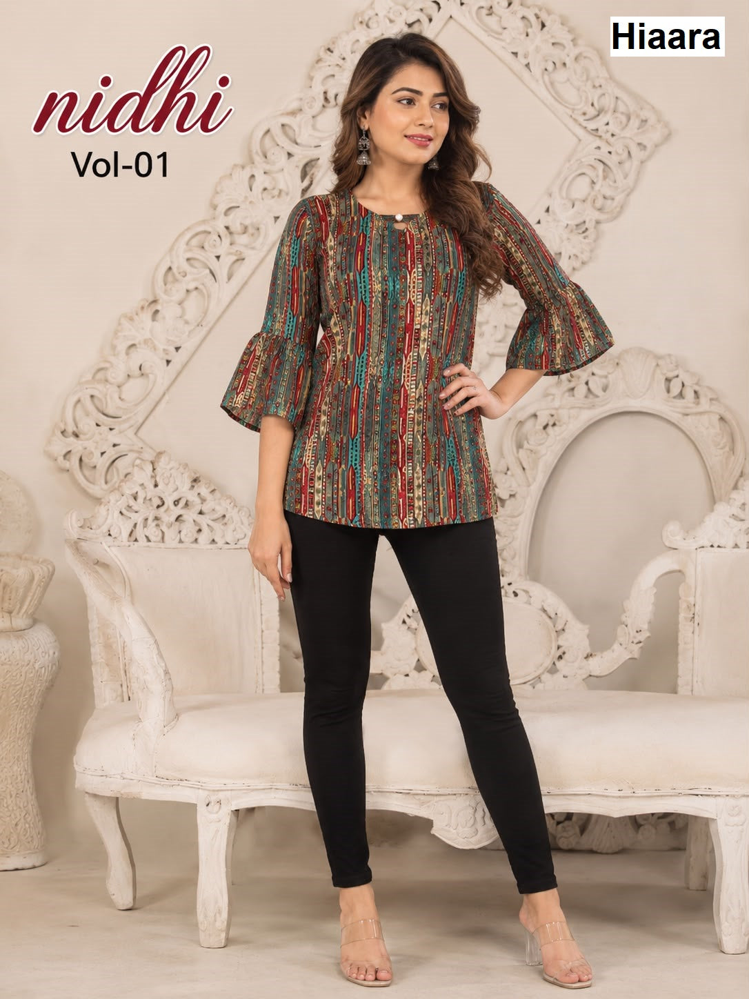 Nidhi Vol 1 Hiaara Rayon 14Kg Short Kurtis Exporter