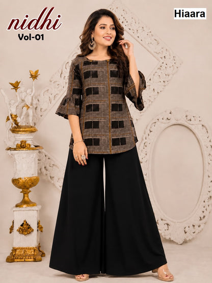 Nidhi Vol 1 Hiaara Rayon 14Kg Short Kurtis Exporter