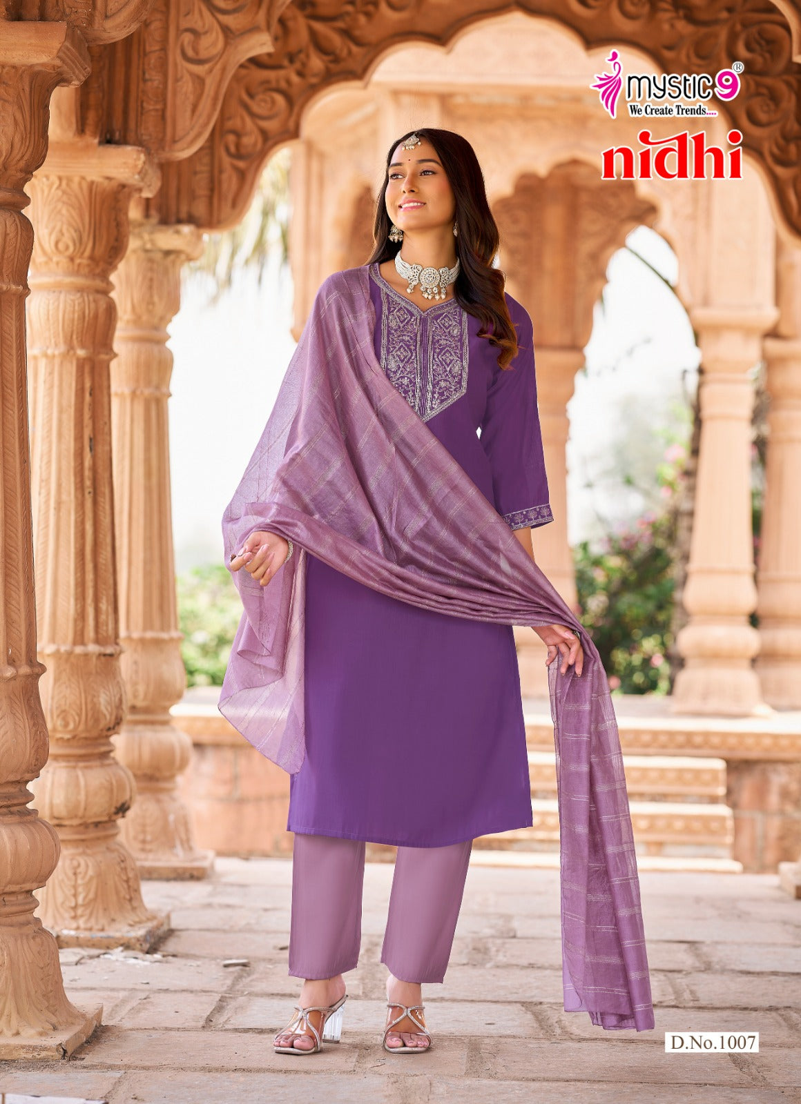 Nidhi Vol 1 Mystic 9 Roman Silk Readymade Pant Style Suits Wholesale Price