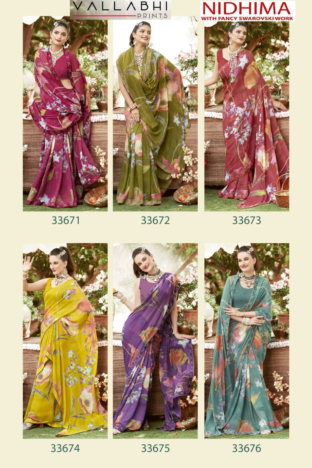 Nidhima Vallabhi Prints Weightless Sarees Supplier Gujarat
