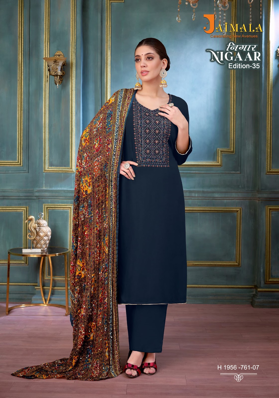 Nigaar Edition 35 Jaimala Reyon Pant Style Suits Wholesale