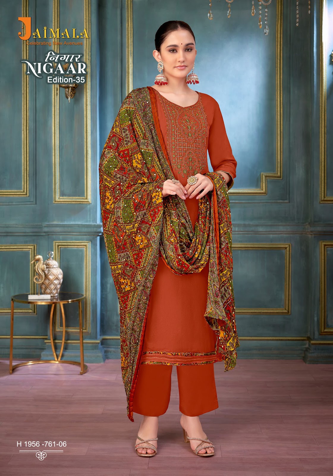 Nigaar Edition 35 Jaimala Reyon Pant Style Suits Wholesale