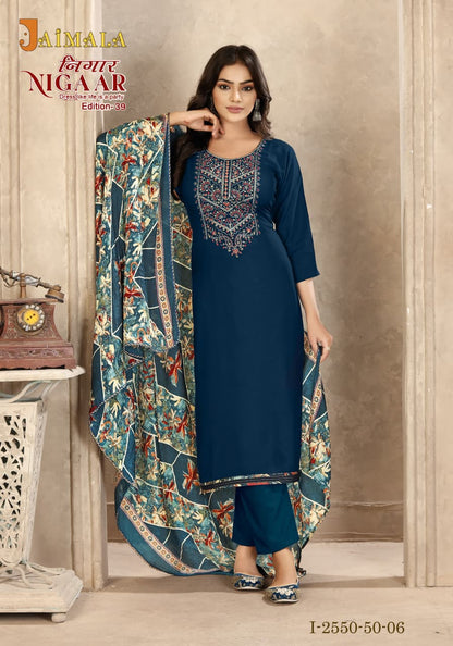Nigaar Edition 39 Jaimala Reyon Pant Style Suits Wholesaler India