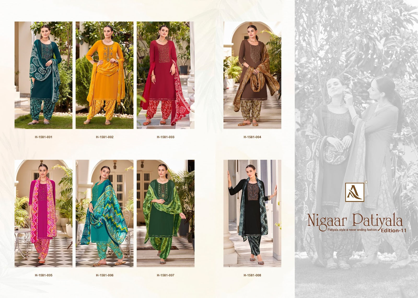 Nigaar Patiyala Edition 11 Alok Viscose Rayon Salwar Suits Wholesale Rate