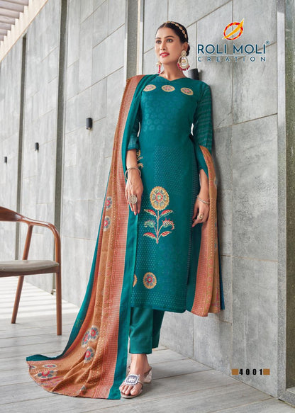 Nigaar Roli Moli Pashmina Suits Supplier Gujarat