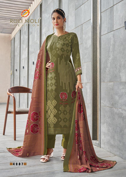 Nigaar Roli Moli Pashmina Suits Supplier Gujarat