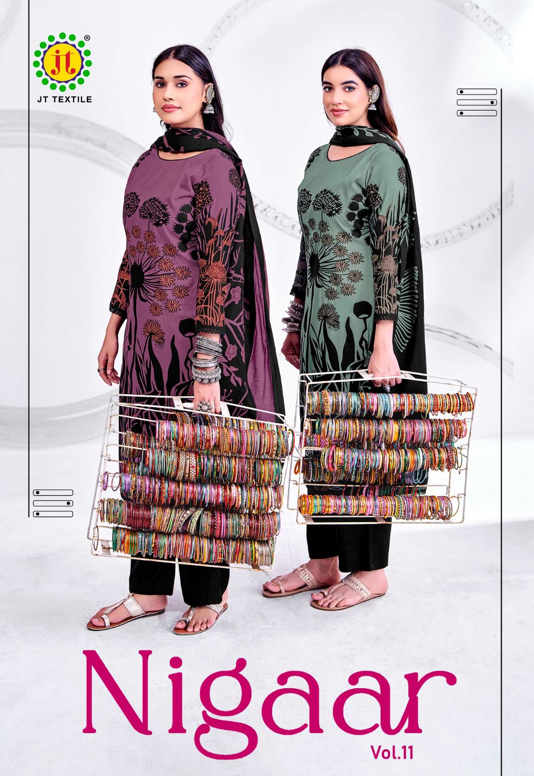 Nigaar Vol 11 Jt Rayon Pant Style Suits Wholesale