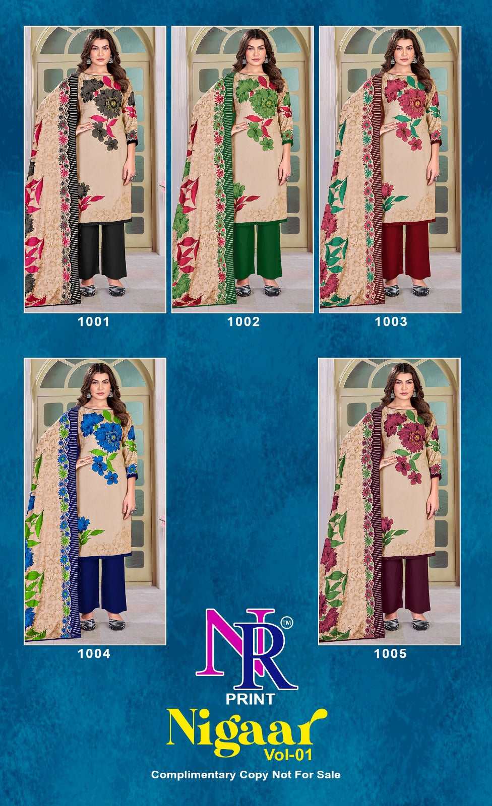 Nigaar Vol 1 Nr Print Rayon Pant Style Suits Manufacturer Ahmedabad