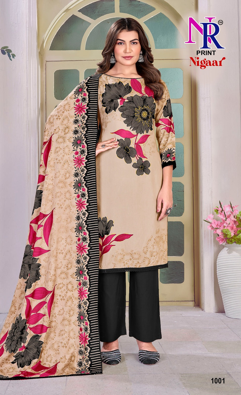 Nigaar Vol 1 Nr Print Rayon Pant Style Suits Manufacturer Ahmedabad