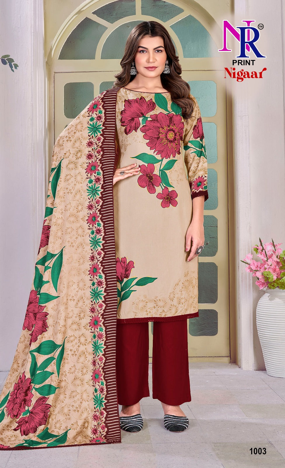 Nigaar Vol 1 Nr Print Rayon Pant Style Suits Manufacturer Ahmedabad
