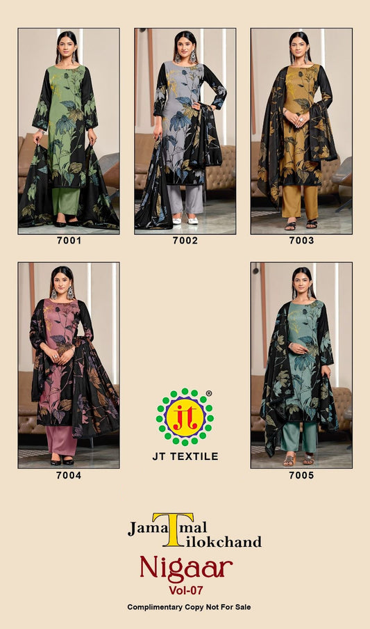 Nigaar Vol 7 Jt Rayon Pant Style Suits Supplier